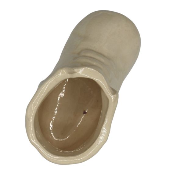 Vintage Ceramic Light Yellow Baby Shoe Succulent Planter Small Vase Keepsake - Picture 5 of 6